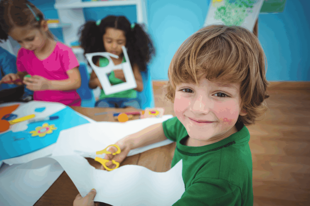 affordable kids party in Oklahoma City. art birthday setup Edmond