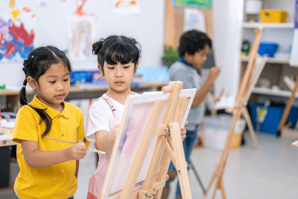 kids party venue Oklahoma City art studio Edmond setup