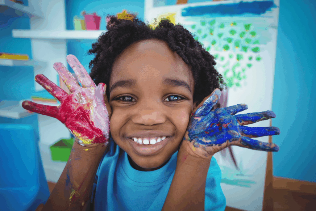 kids art birthday parties painting activity Edmond