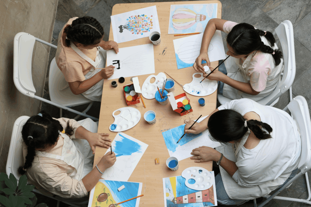 best art birthday party experience kids painting Edmond Oklahoma studio